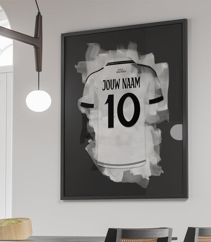 Real Madrid ingelijste poster met eigen naam - Fotopapier - Voetbal fan cadeau