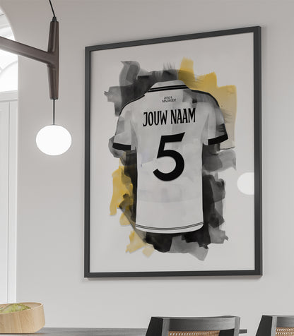 Real Madrid ingelijste poster met eigen naam - Fotopapier - Voetbal fan cadeau