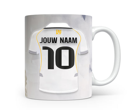 Real Madrid CF mok met personalisatie - Eigen naam en rugnummer - Voetbal fan kado 