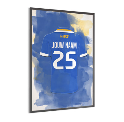 Real Madrid wanddecoratie - Real Madrid shirt 2025-2026 poster - Ingelijste poster - Real Madrid fan kado