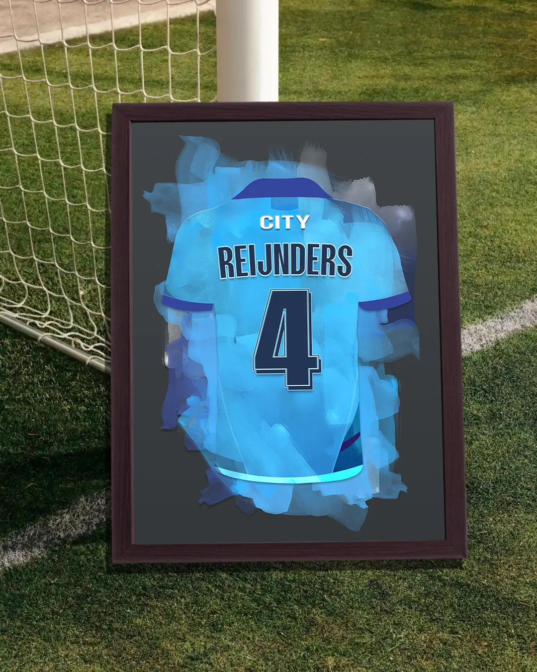 Tijjani Reijnders Ingelijste Poster Man City