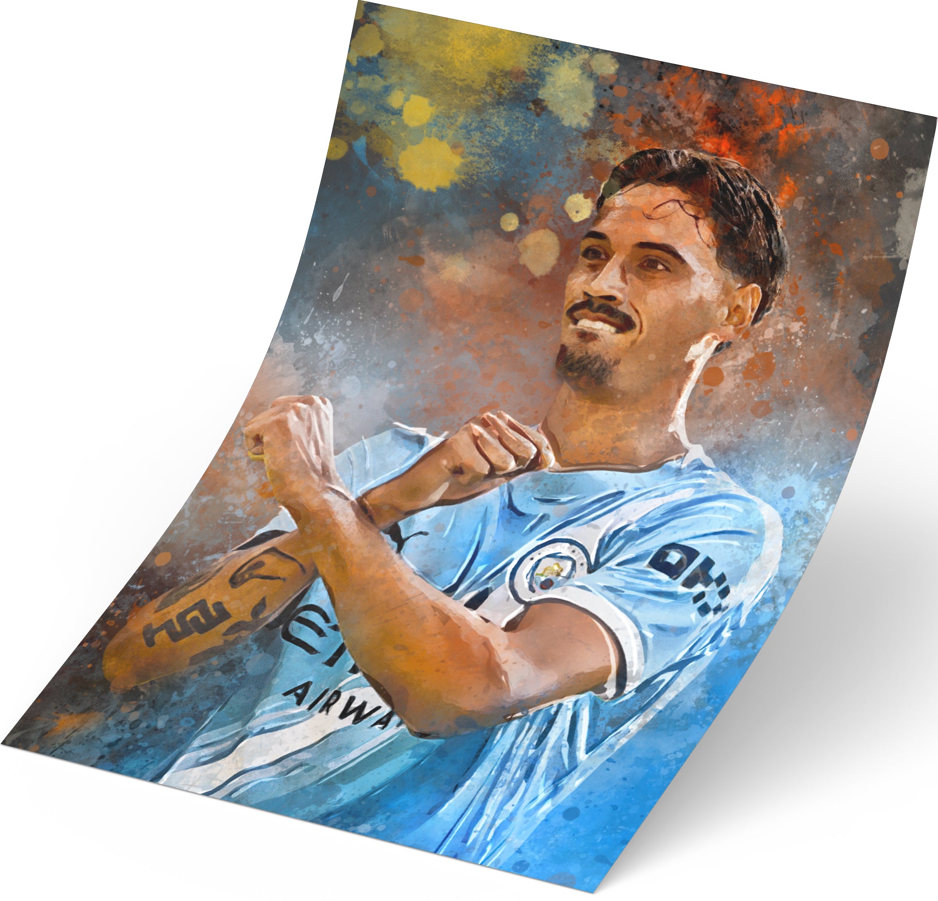 Tijjani Reijnders portret wanddecoratie - Losse poster - Voetbal fan cadeau