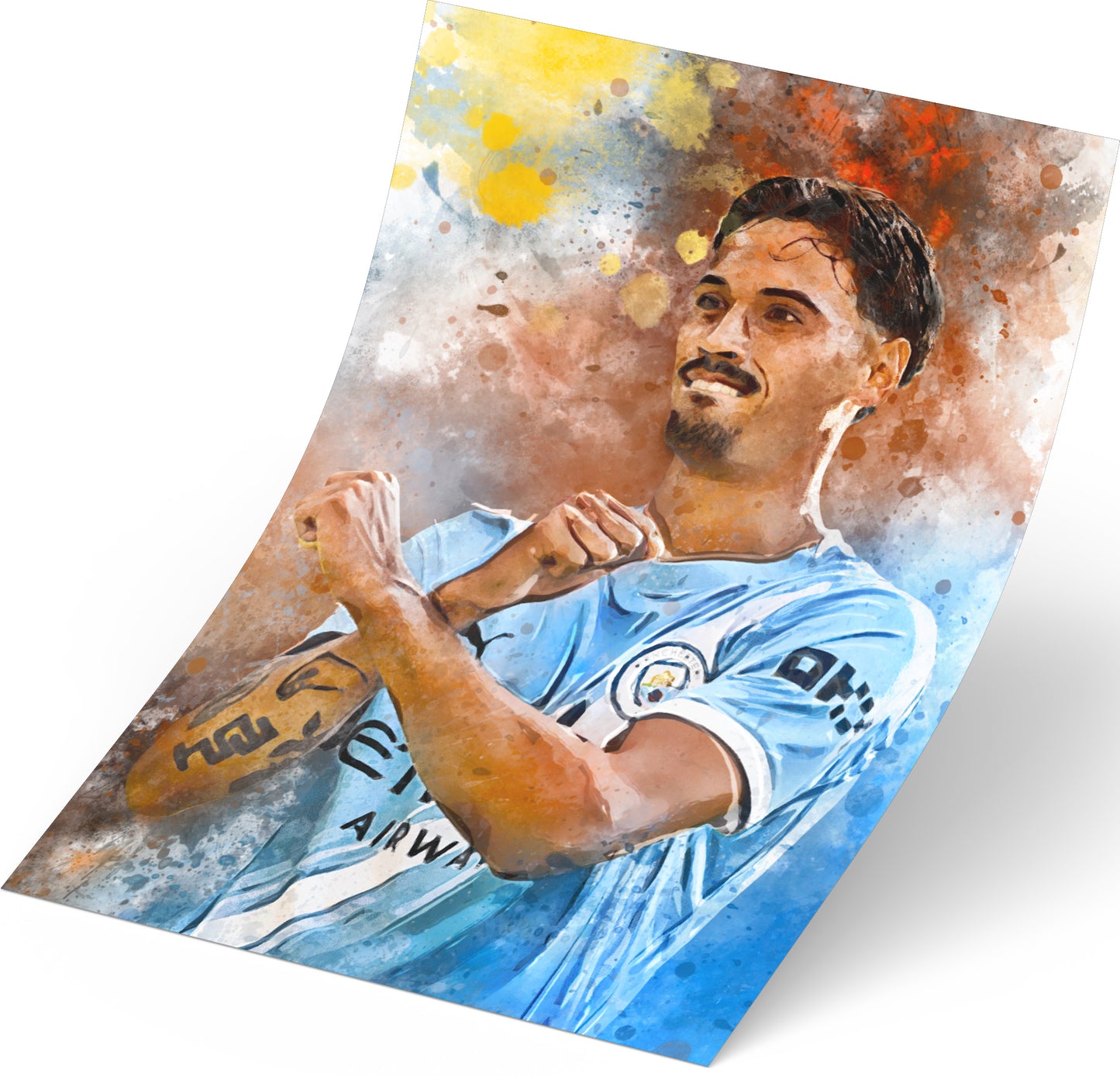 Tijjani Reijnders portret wanddecoratie - Losse poster - Voetbal fan cadeau