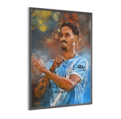 Tijjani Reijnders portret wanddecoratie - Kinderkamer voetbal poster - Voetbal fan cadeau