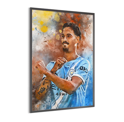 Tijjani Reijnders portret wanddecoratie - Kinderkamer voetbal poster - Voetbal fan cadeau