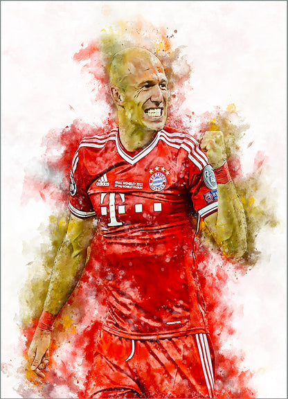 Robben voetbalposter - Wallofprints