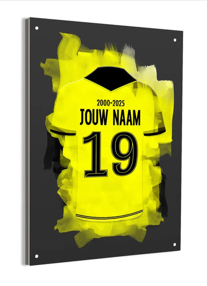 Gepersonaliseerde Roda JC Kerkrade Voetbal Aluminium Dibond Mancave