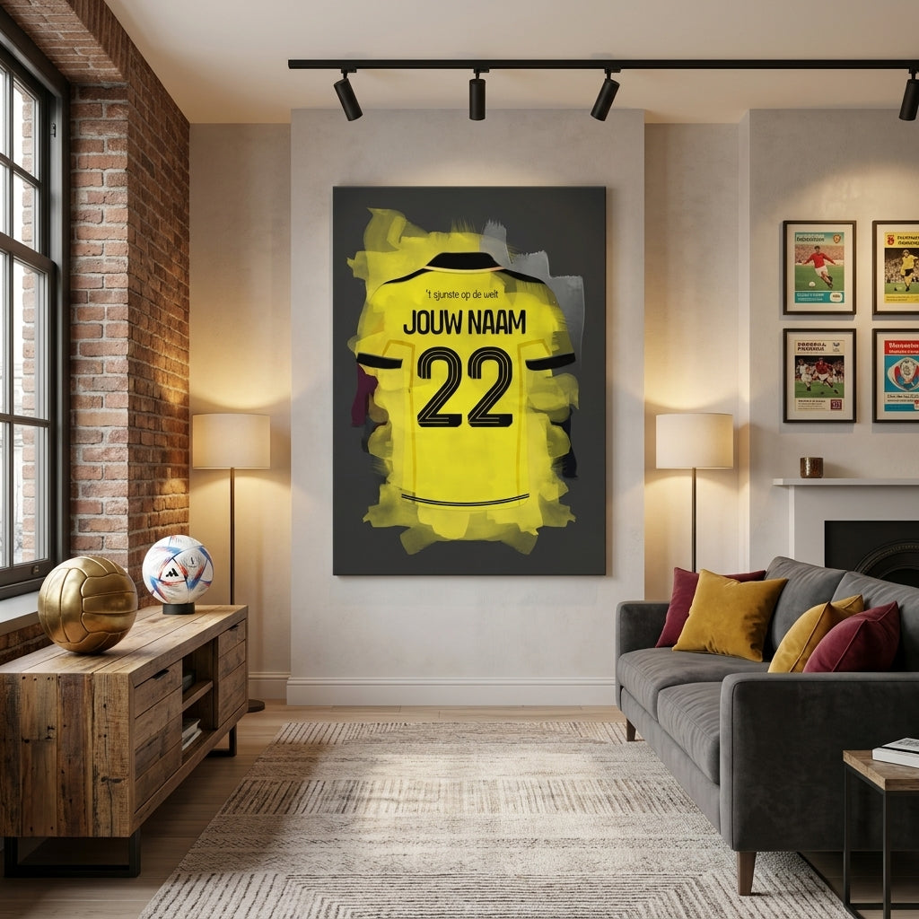 Roda JC Kerkrade Voetbal Canvas Muurdecoratie Voetbal Cadeau
