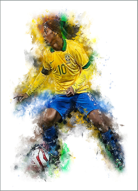 Ronaldinho voetbalposter- Wallofprints