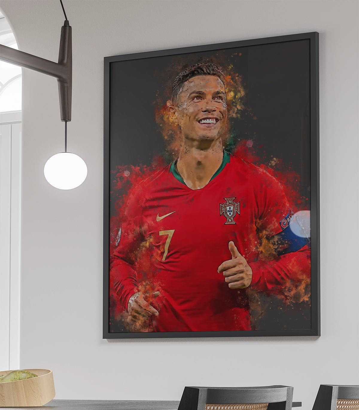 Ronaldo Voetbal Wanddecoratie Poster Met Lijst