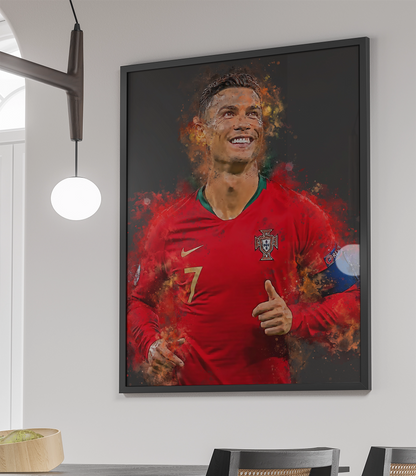 Ronaldo Voetbal Wanddecoratie Poster Met Lijst