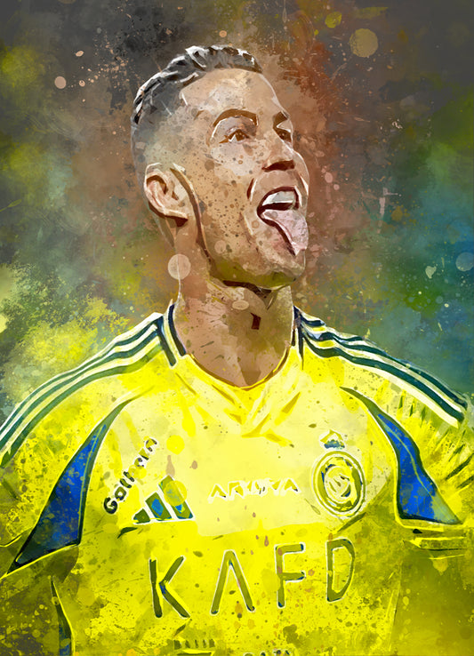 Cristiano Ronaldo wanddecoratie - Portret poster - Losse poster - Voetbal fan kado