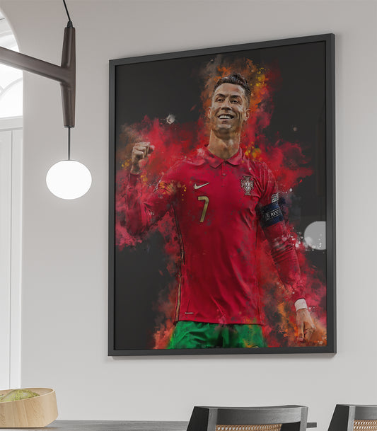 Ronaldo Al Nassr poster ingelijst