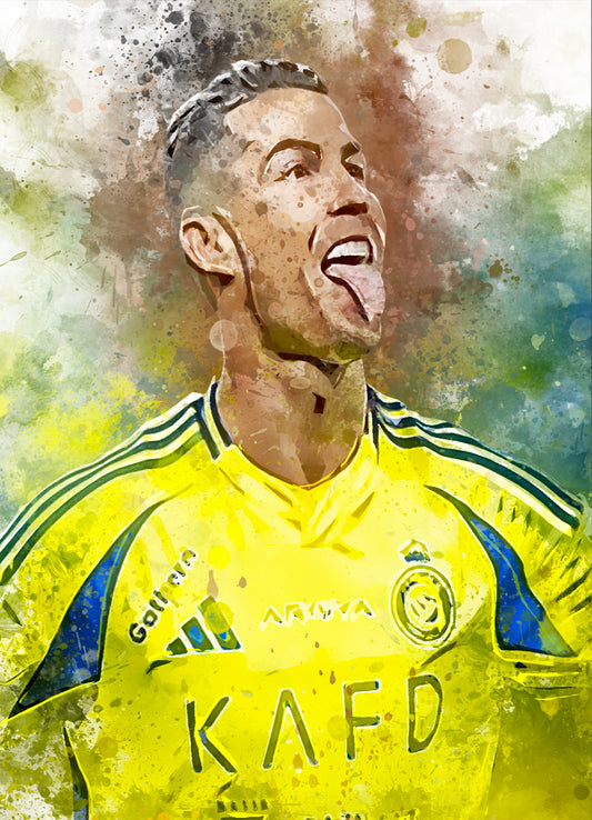 Cristiano Ronaldo wanddecoratie - Portret poster - Losse poster - Voetbal fan kado