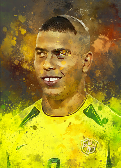Ronaldo R9 poster - portret poster - voetbal fan cadeau