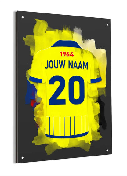 SC Cambuur Voetbal Aluminium Dibond Mancave Wanddecoratie
