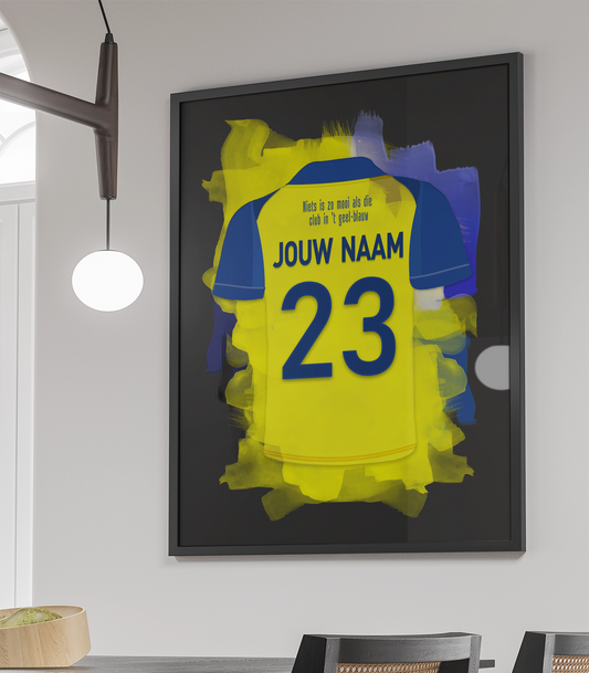 SC Cambuur Leeuwarden Voetbal Poster Gepersonaliseerd Verjaardag Cadeau