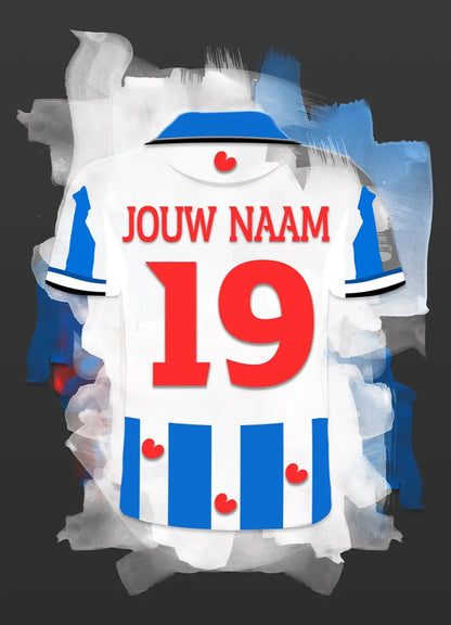 SC Heerenveen Voetbal Poster Met Naam Personalisatie
