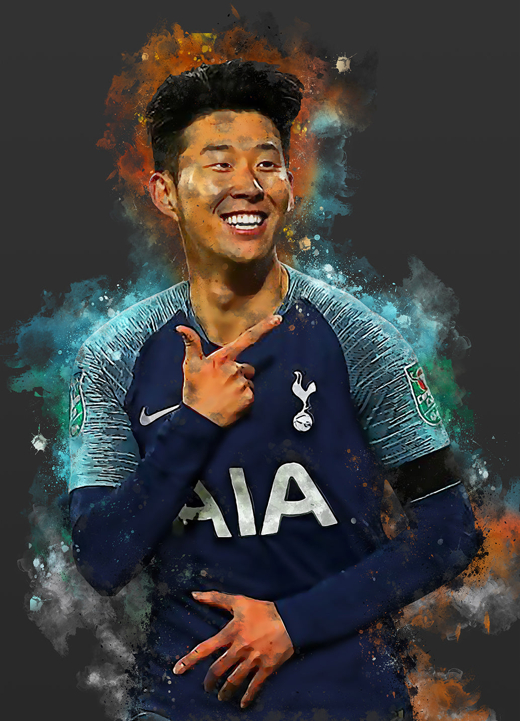 Son Heung-min voetbalposter