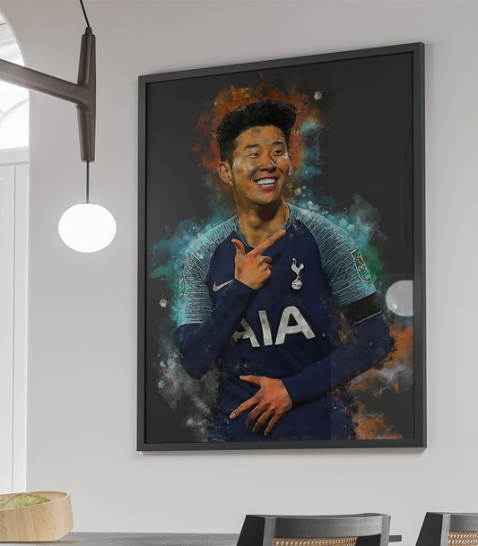 Son Heung-min ingelijste poster