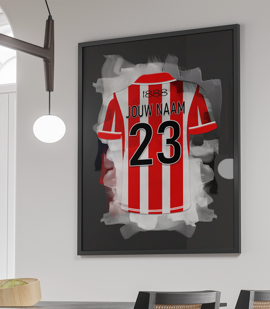 Sparta Rotterdam Voetbal Poster Met Eigen Naam Jongenskamer Cadeau