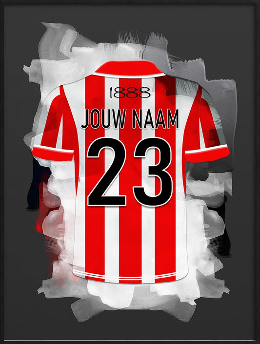 Sparta Rotterdam Voetbal Poster Gepersonaliseerd Voetbalfan Cadeau