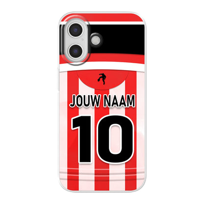 Sparta Rotterdam 2025-2026 telefoonhoesje met personalisatie - Apple iPhone telefoonhoesjes - Voetbal fan kado 