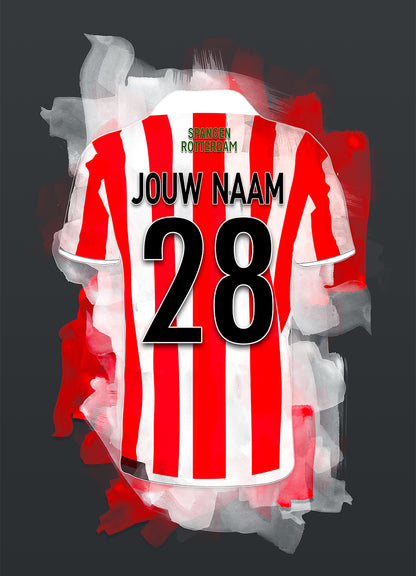 Sparta Rotterdam poster met eigen naam - Sparta poster met personalisatie