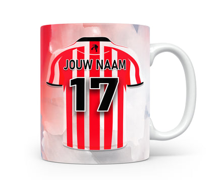 Sparta Rotterdam voetbal mok met naam - Inter Milan mok met personalisatie - Voetbal fan cadeau