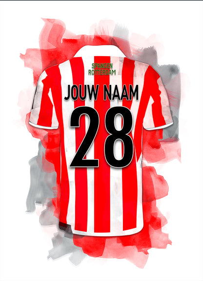 Sparta Rotterdam poster met eigen naam - Sparta poster met personalisatie