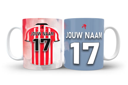 Sparta Rotterdam voetbal mok met naam - Inter Milan mok met personalisatie - Voetbal fan cadeau
