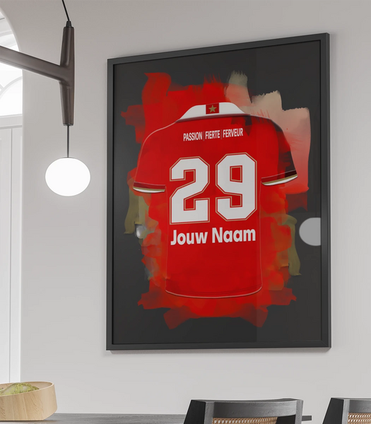 Standard Luik Voetbal Poster Met Personalisatie Voetbal Cadeau Verjaardag