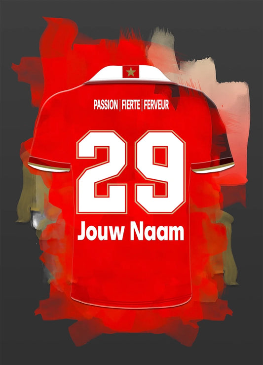 Standard Luik Voetbal Poster Met Eigen Naam Bestellen Jongenskamer