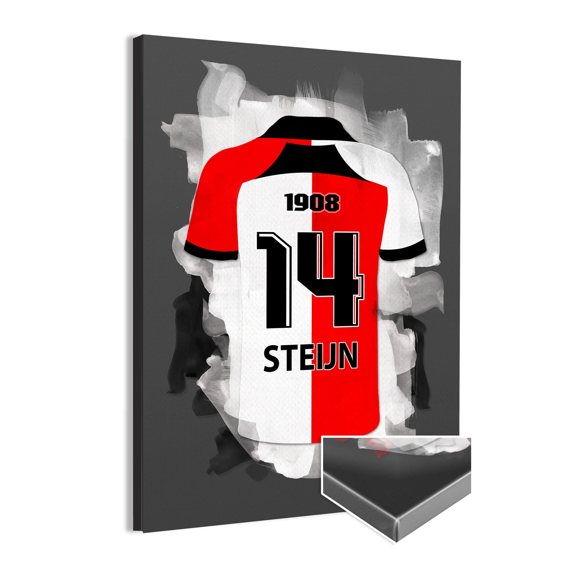 Sem Steijn Canvas Print Feyenoord Wanddecoratie Verjaardag Cadeau