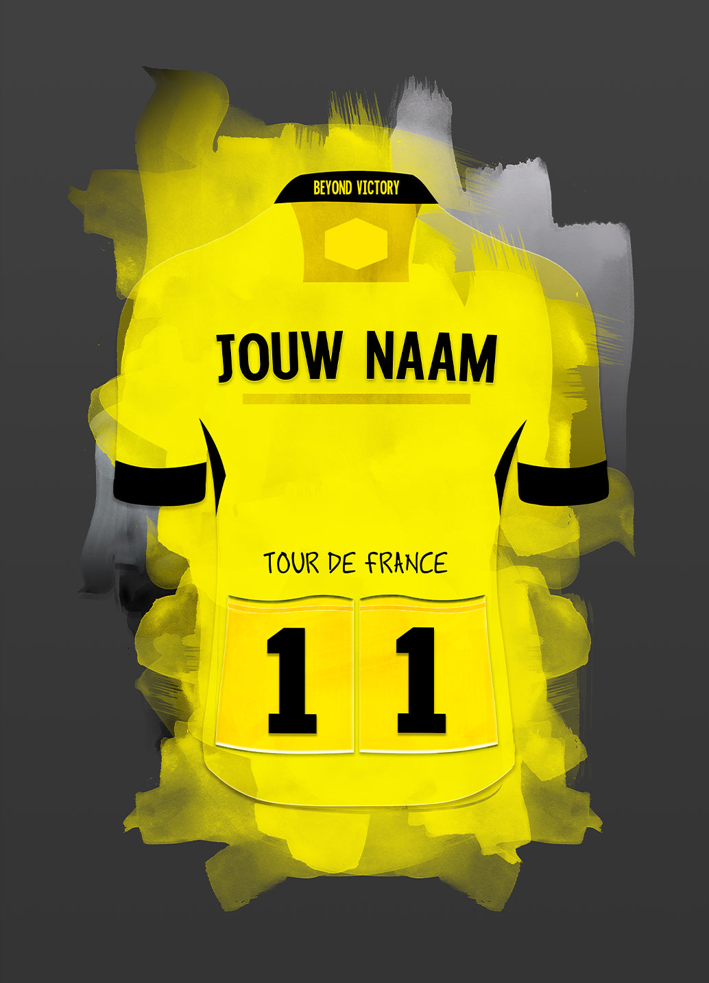 Jumbo Visma poster - Poster wielrennen - Poster met eigen naam wielrennen - Tour de France - Losse poster