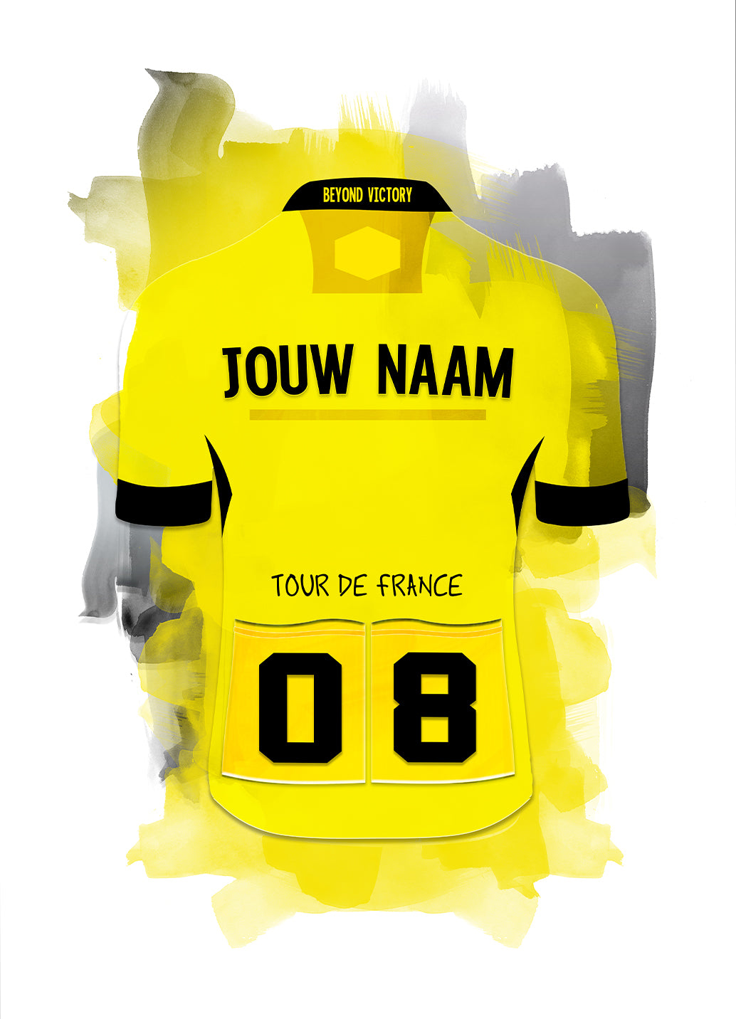 Jumbo Visma poster - Poster wielrennen - Poster met eigen naam wielrennen - Tour de France - Losse poster