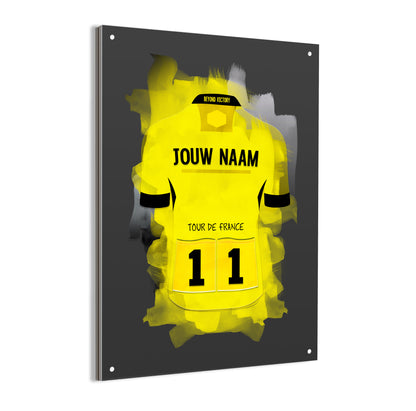 Jumbo Visma poster - Poster wielrennen - Poster met eigen naam wielrennen - Tour de France - Dibond poster