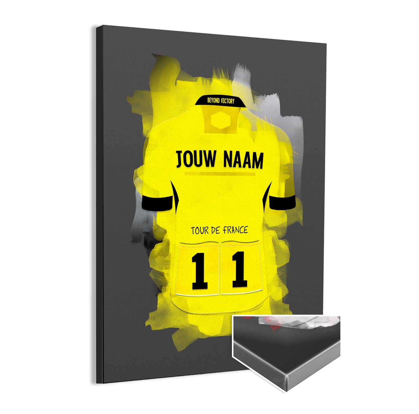 Jumbo Visma poster - Poster wielrennen - Poster met eigen naam wielrennen - Tour de France - Canvas poster