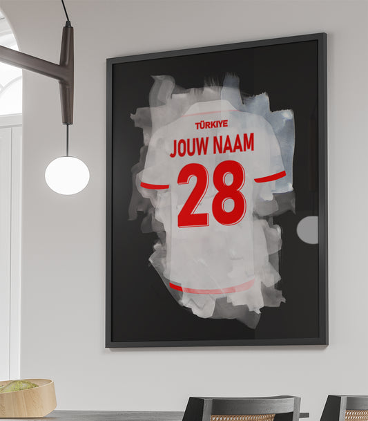 turkije voetbal poster met personalisatie