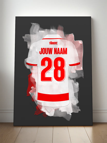 Turkije voetbal poster met naam