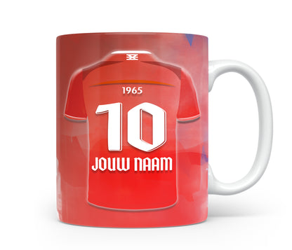 FC Twente Enschede voetbal mok met naam - Voetbal fan mok - Voetbal cadeau