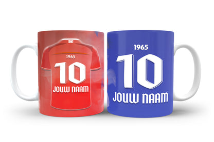 FC Twente Enschede voetbal mok met naam - Voetbal fan mok - Voetbal cadeau