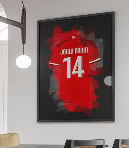 FC Twente ingelijste poster met eigen naam - FC Twente wanddecoratie met personalisatie