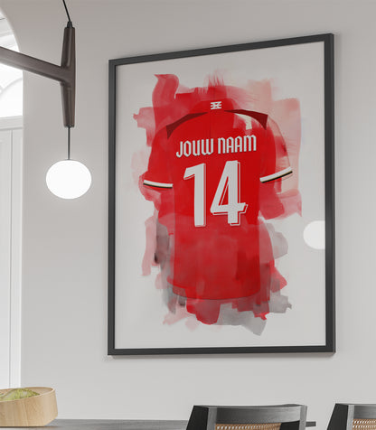 FC Twente ingelijste poster met eigen naam - FC Twente wanddecoratie met personalisatie