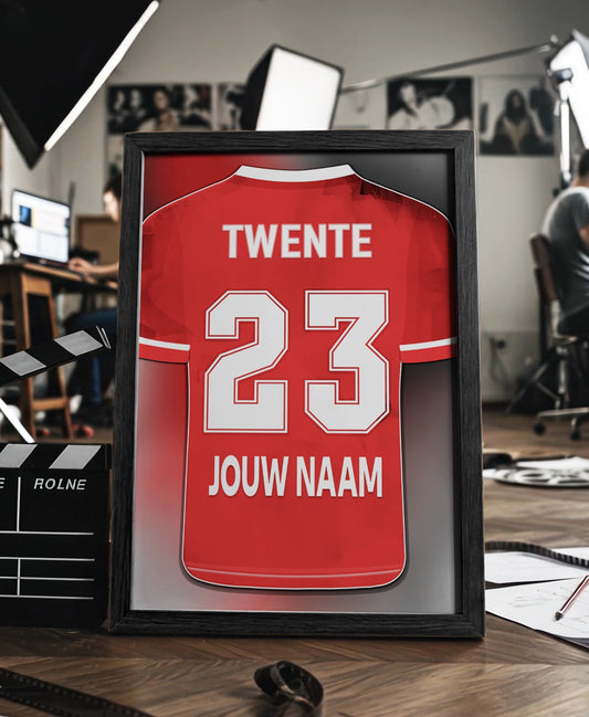 FC Twente Enschede ingelijste poster met naam