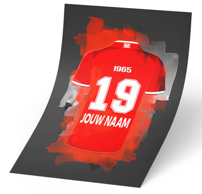 FC Twente HD Premium poster met naam en rugnummer