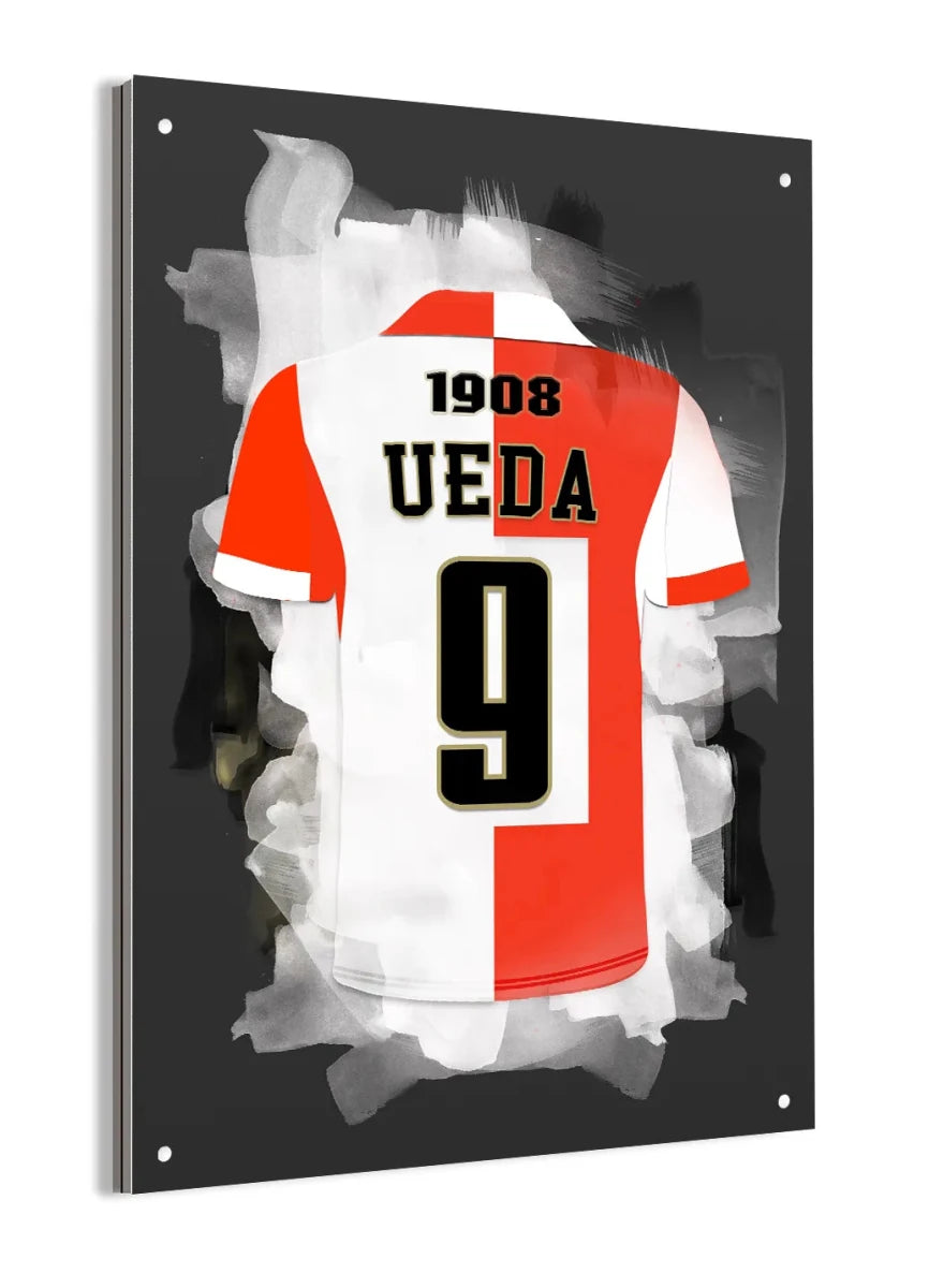 Ueda-Poster-Feyenoord-Voetbal-Aluminium-Dibond