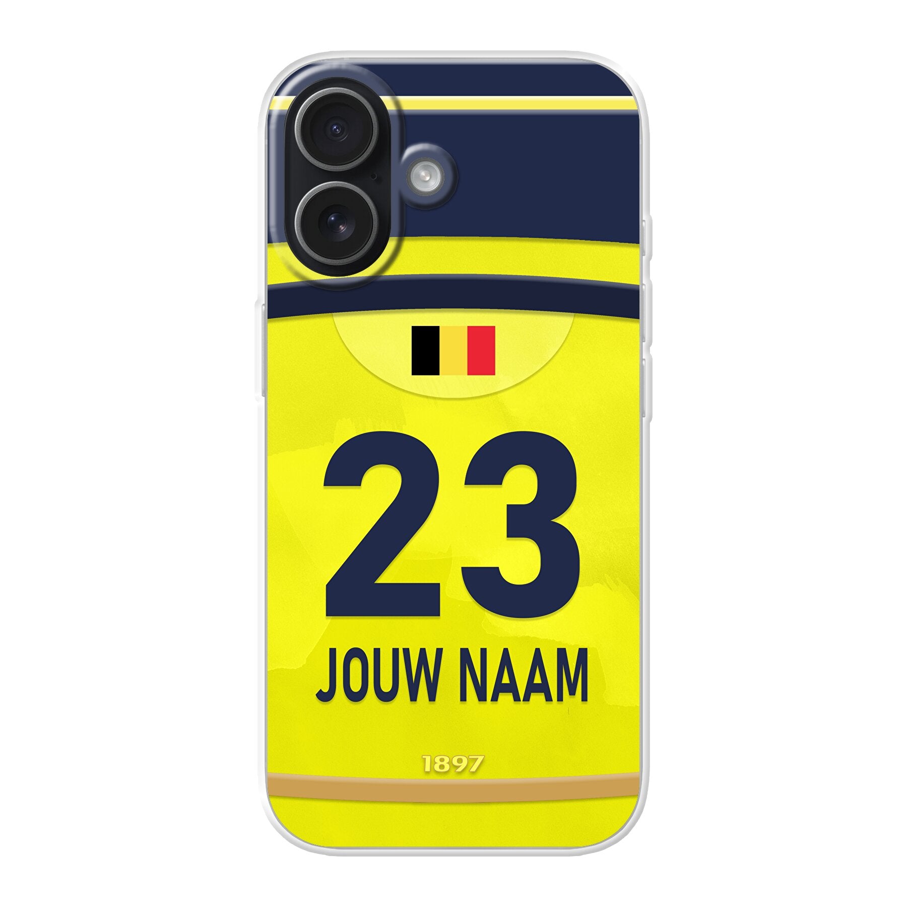 Union Sint-Gillis voetbal telefoonhoesje Apple iPhone met personalisatie