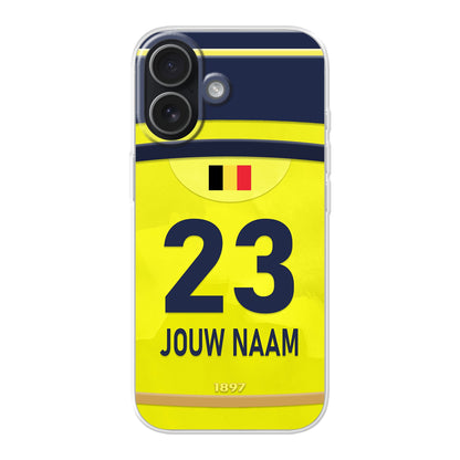 Union Sint-Gillis voetbal telefoonhoesje Apple iPhone met personalisatie