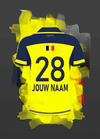 Union Sint-Gillis voetbalposter met personalisatie